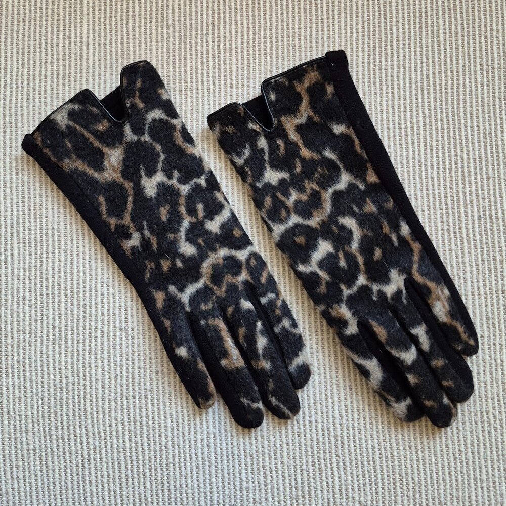 Leopard Print Smartphone Touch Fashion Gloves